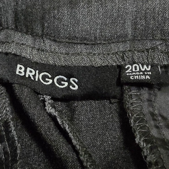 Briggs New York Charcoal Trousers Dress Pant Comfy 20W /0025 - Picture 2 of 3